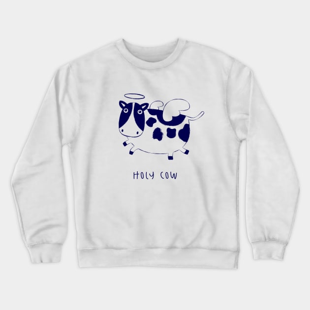 Holy Cow Crewneck Sweatshirt by shirleyshirl